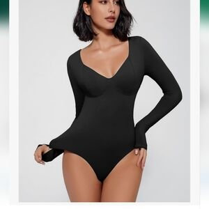 Womens Large Shapewear Long Sleeve Bodysuits